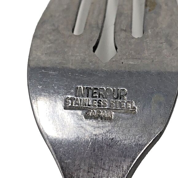 Interpur INR2 Stainless Wood Brown Handle Japan Flatware MCM 1 Place Setting - Picture 11 of 13